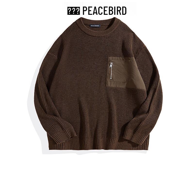 PEACEBIRD Men's Workwear Pocket Knit Sweater