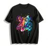 2026 Trendy Graffiti Style New Year Themed Graphic Casual Top Pure Cotton T-shirt