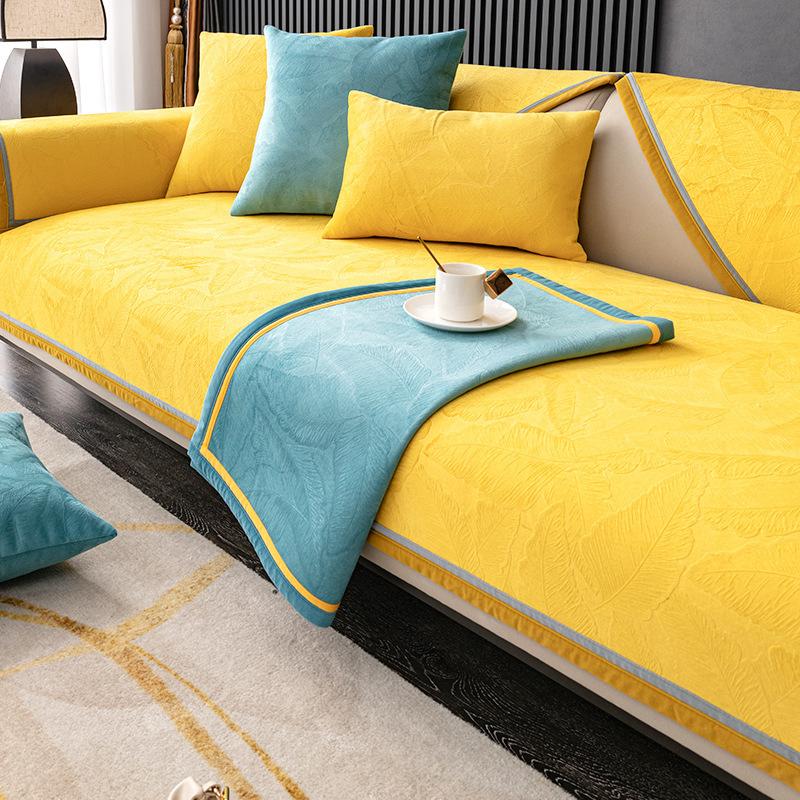 High-End Light Luxury Sofakissen, Rutschfest, High-End Sofaüberwurf, All-Inclusive, Nordisch Schlichte Sitzkissenbezüge, Universell für alle Jahreszeiten