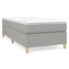 Maison Exclusive - Sommier à lattes de lit avec matelas Gris clair 80x200 cm Tissu