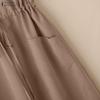 ZANZEA Abito Estivo Casual da Donna con Scollo a V a Maniche Corte Monocolore