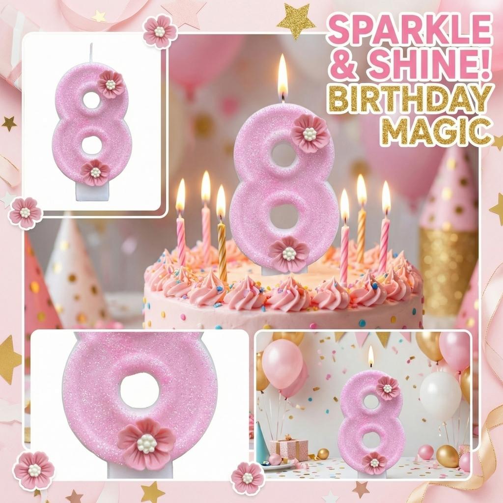 Fashion Cartoon Creative Birthday Candles Party Digital Candles