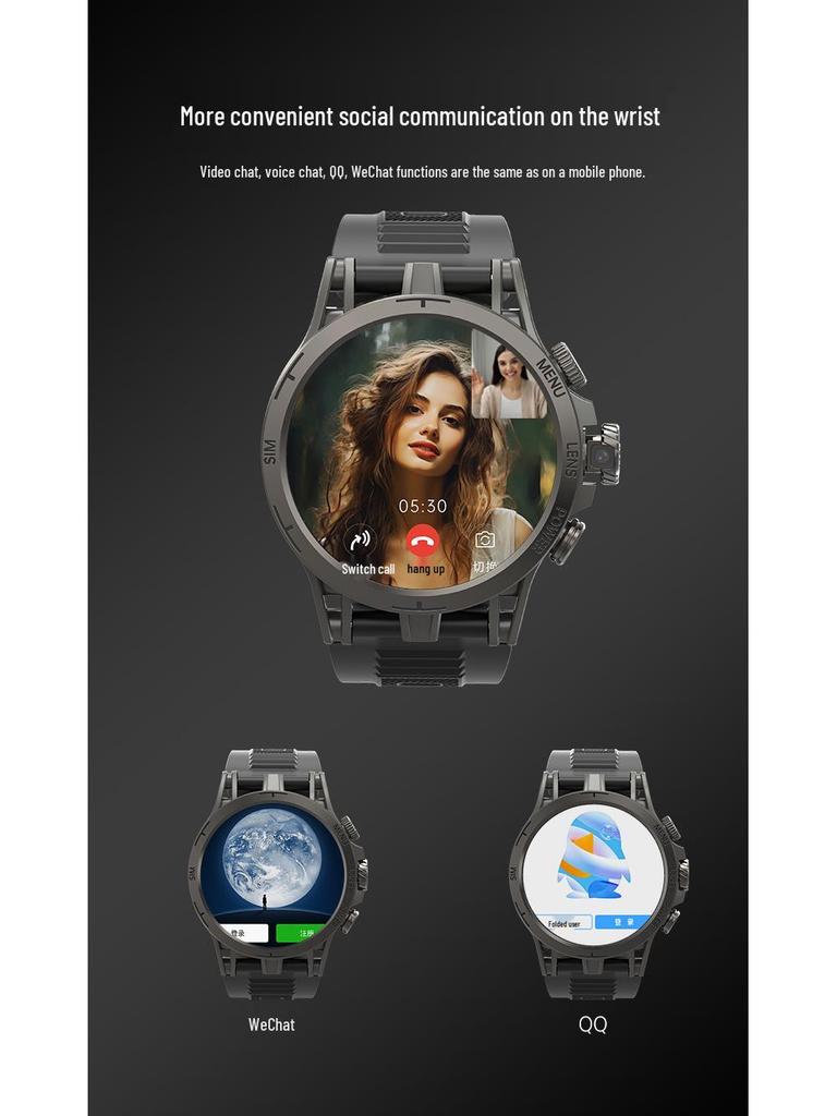5G Smartwatch with Rotating Camera, Video Playback, Game Support, and Q85C Positioning