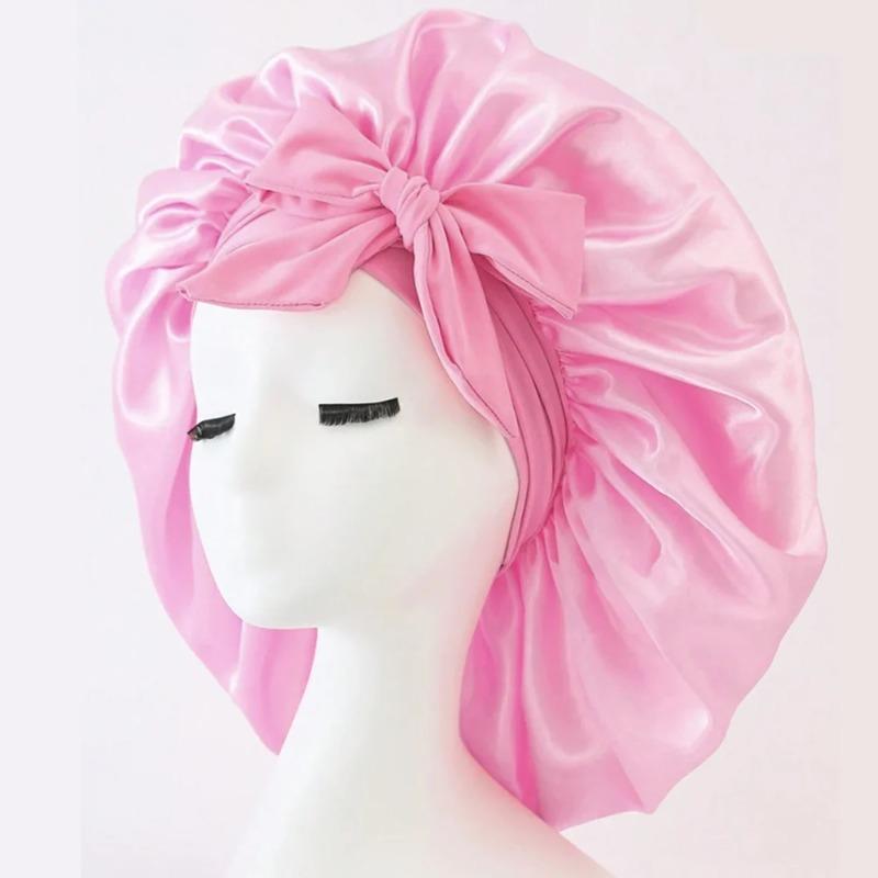 Satin Bonnet Silk Bonnet Adjustable Bonne for Sleeping Hair Bonnet with Tie Band Bonnets for Women Men Hair Wrap