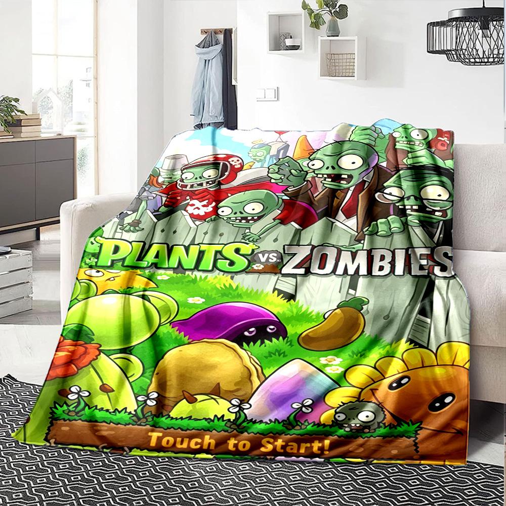 Plants Vs. Zombies Blanket Durable Comfort Great for Bedding Couch Office Chair Four Seasons Multipurpose Modern