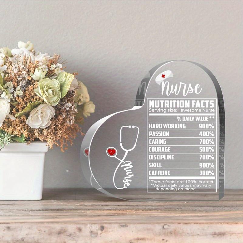 Nurse Gifts (Women/Men): Funny Acrylic Heart Plaque – Appreciation & Graduation Keepsake (Home/Office).