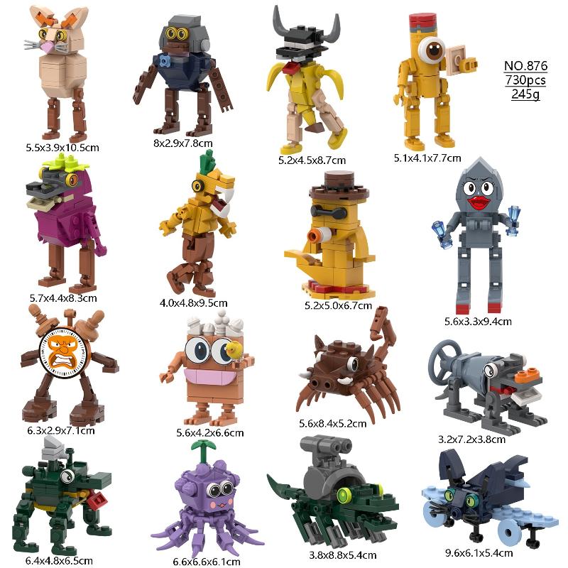 Neueste Neueste Serie Tung Tung Sahur Gehirnfäule Tiere Bausteine Tralalelo Tralala Sharkbricks Spielzeug Geschenke Kreatives Spielzeug