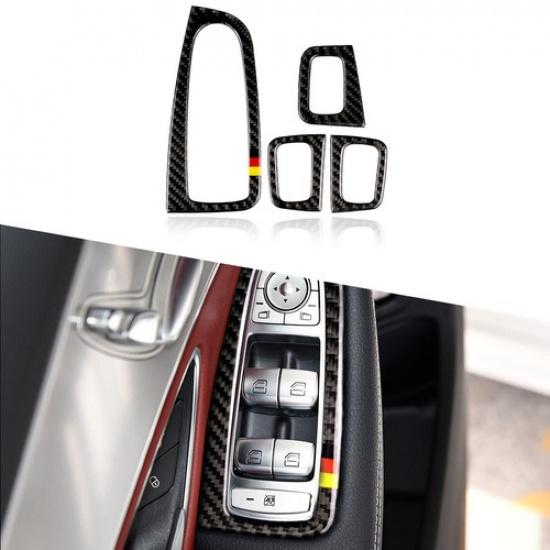 

Carbon Fiber Window Switch Cover Trim For Mercedes-Benz C Class W205 14-18 Dd
