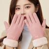 German velvet gloves women's autumn and winter outdoor riding cold-proof cotton cashmere fleece driving bicycle warm gloves