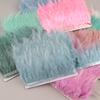 10Meters Hackle Feather Trim Rooster Neck Feather Ribbon Pheasant Feathers Fringe For Crafts Accessories Sewing Decoration