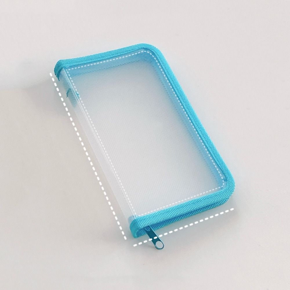 A6 Transparent Zipper Pouch Multifunctional Stationery Organizer Pouch File Folder Bag Kids