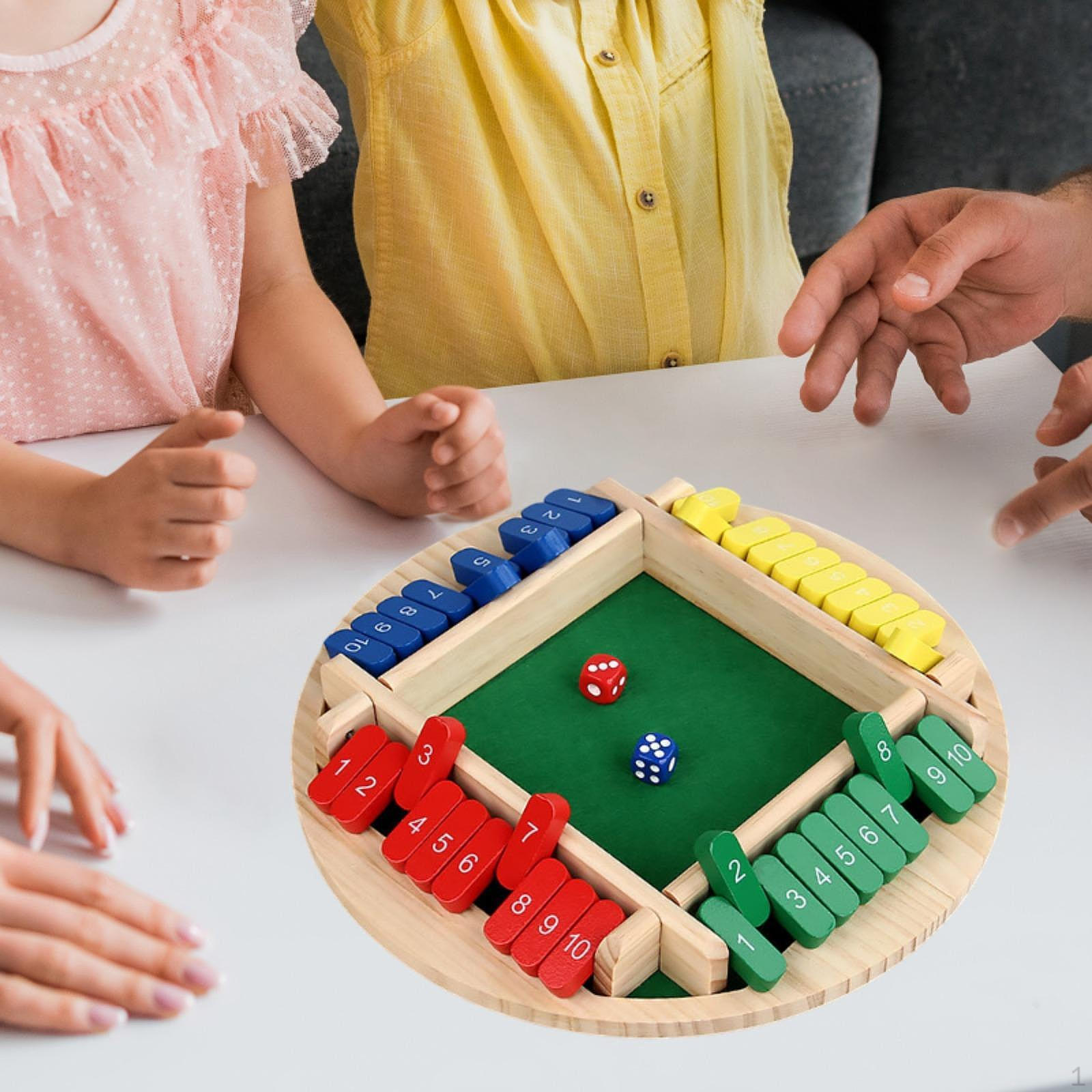 

Игральные кубики «Закрой коробку» Товары для вечеринок Интерактивный настольный игровой набор для 4 игроков Интересный деревянный стол colorful dice