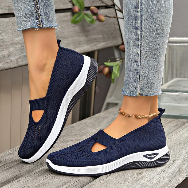 Women's Shoes Breathable Slip On Shoes Comfortable Breathable Casual Shoes Flat Sneakers Outdoor Shoes