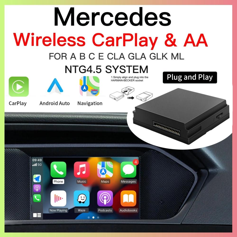 Wireless Android Auto Suitable For Mercedes Benz A B C E CLA GLA GLK ML Sprinter NTG 4.5 Becker Module Carplay Navigation