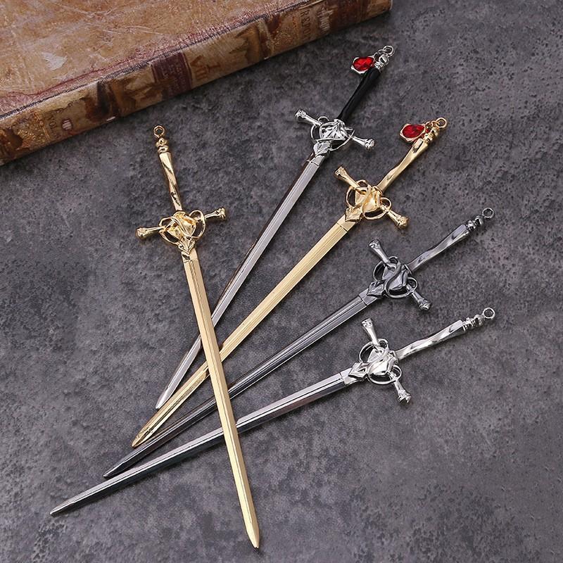Antique Sword Hairpin, High-End Retro Hanfu Headgear, Hair Accessories, Women'S Plate Hairpin, New Chinese Accessories