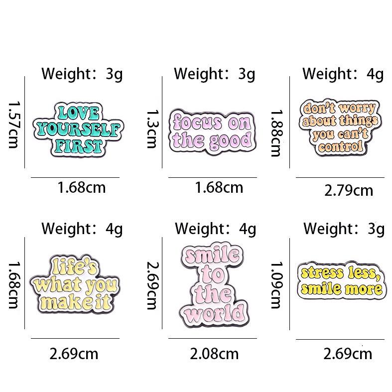 Personalized Colorful English Letter Brooch Fashion Clothing or Backpack Accessory
