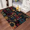 Colorful Ethnic Geometric Pattern Carpet with Abstract Tribal Design Suitable for Use As an Anti-slip for Living Room Bedroom Sofas