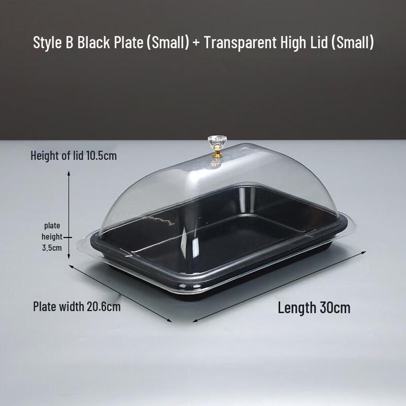 Jingbaodi Commercial Rectangular Melamine Display Tray with High Lid