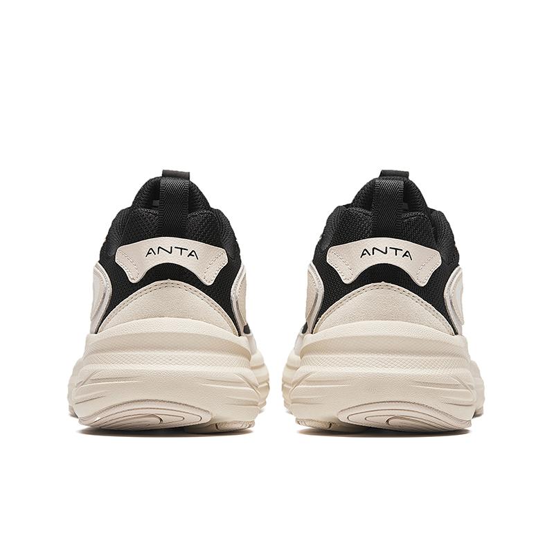 Anta Slip Resistant Cushioning, Wear Resistant Low Top Casual Running Shoes Men's Black White 912345599-3