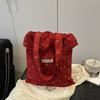 Spring Fashion Tote Bag With Ruffle Edge For Daily Use
