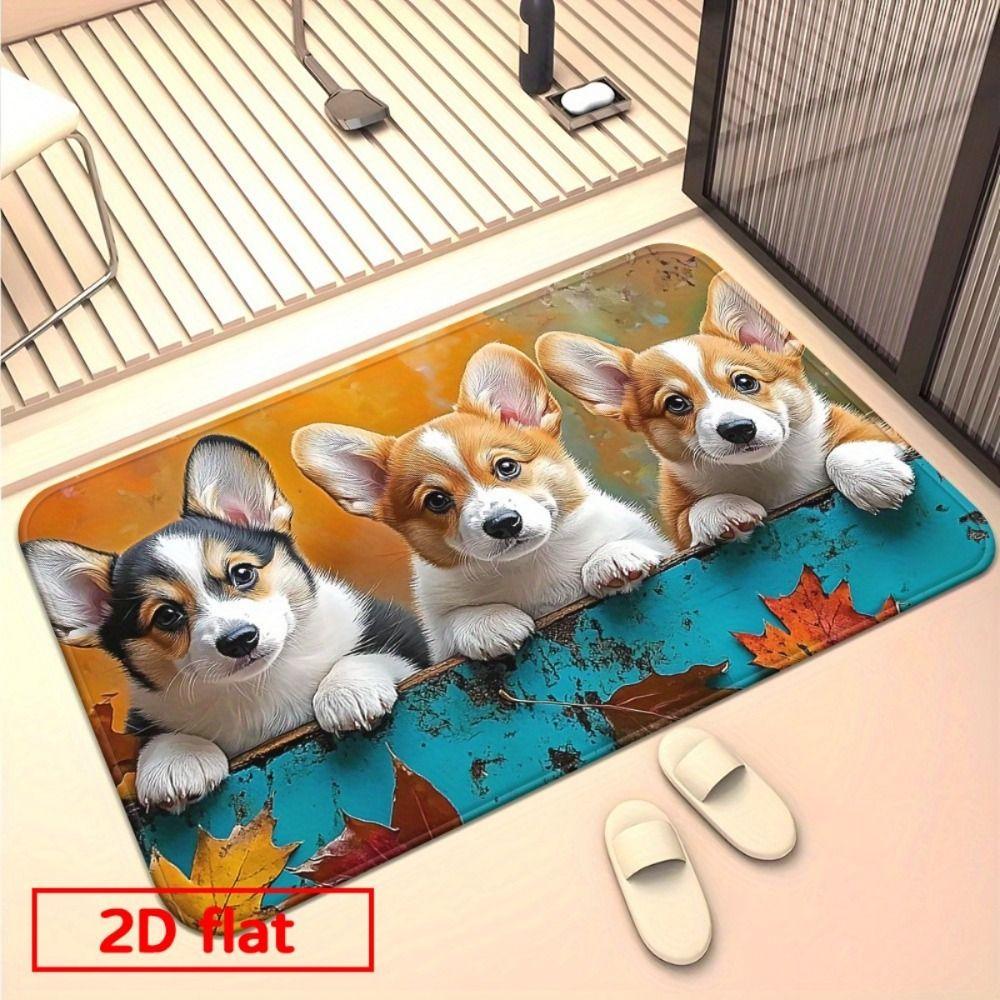 Water-absorbing Optical Illusion Doormat Non-slip Bedroom Door Rug Bathroom Carpet  Home Decor