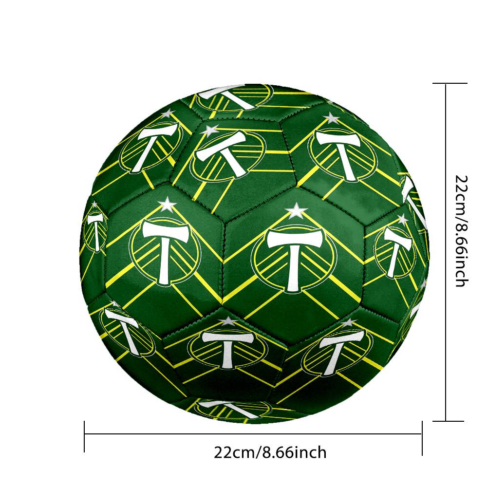 Portland Timbers Indoor Soccer Ball Size 5 Colorful All Ages Machine Stitched PVC Competition Ready Durable High-Bounce