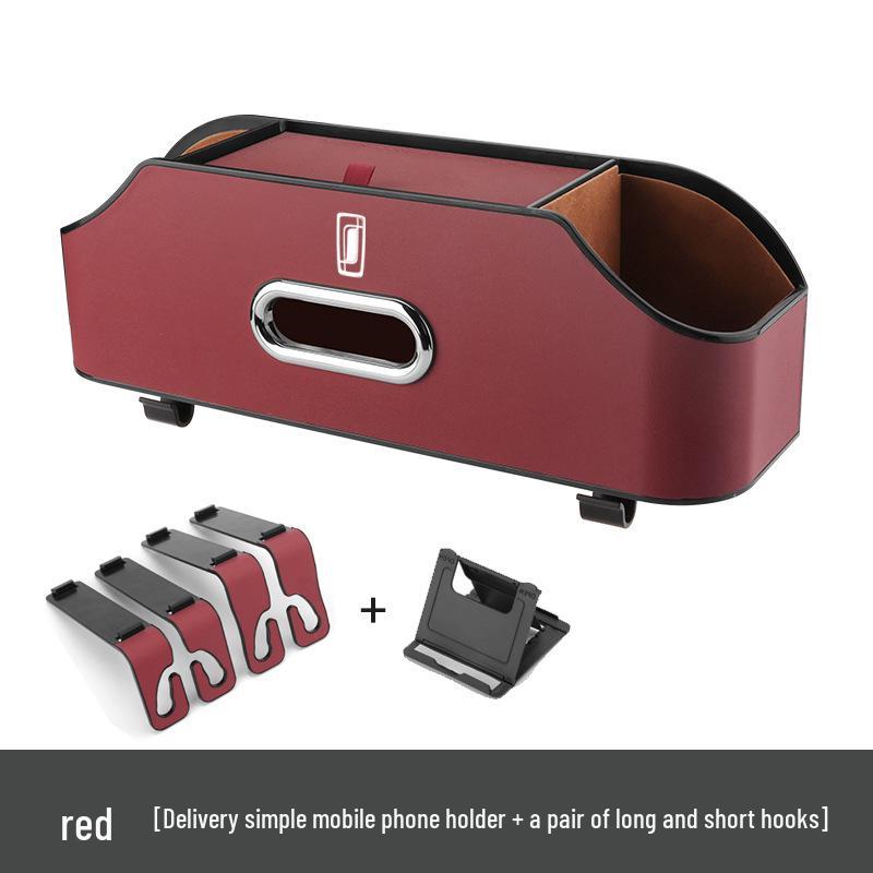 Bestune Multifunctional Car Storage Box with Cup Holder and Tissue Dispenser