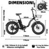 KETELES KF9 Elektrofahrrad 2000W Doppelmotor 48V26AH Lithiumbatterie Elektrofahrrad Klappbar 20*4 Zoll Fat Tire Erwachsene Schnee E-Bike
