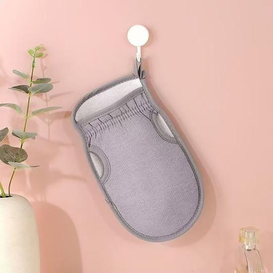 Bath Towel with Painless Scrub Design Three-Finger Separation Easy Grip Exfoliating Mitt Easy To Clean Bath Accessories