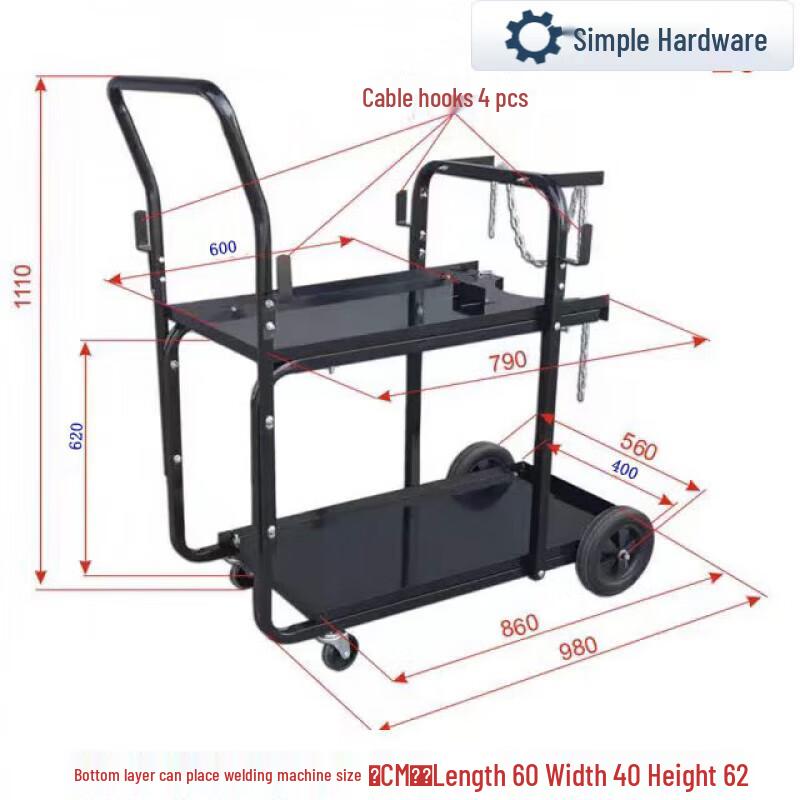 

Mobile Welding Tool Cart CN plug (adapter included)