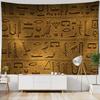 Retro Egyptian Mural Tapestries Mythological Art Wall Hanging with Mysterious Runes Living Room Decor Home Wall Art Tapestries