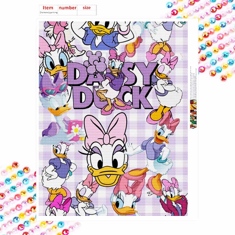 Disney Diamond Painting 5D DIY Daisy Duck Diamond Painting Art Diamond Painting Kit Adult/Beginner Gift Idea Home Decor