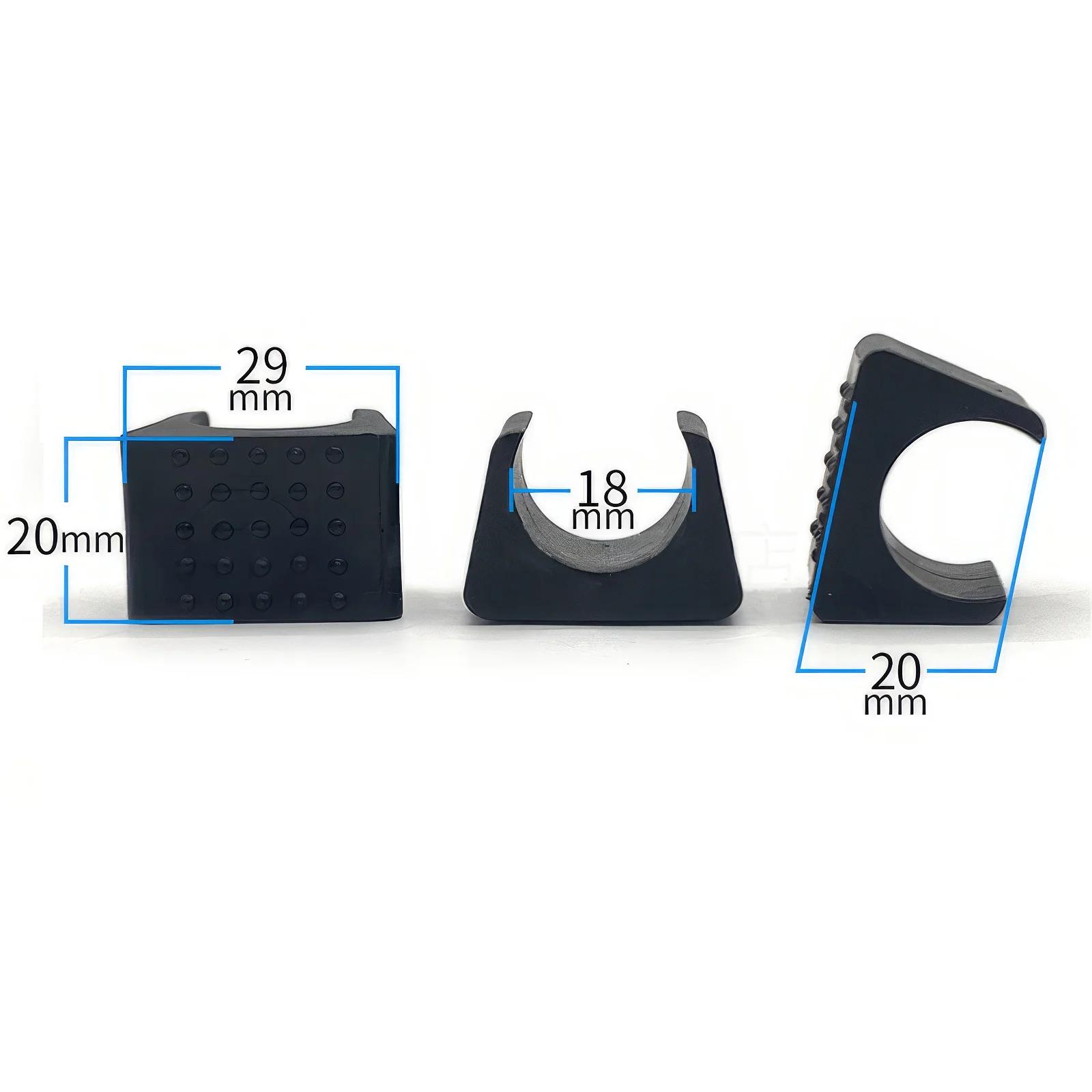 

10Pcs 19mm Plastic Office Chair Leg Pads Covers U-type Tube Pipe Clamp Chair Leg Tip Protectors Feet Wrap Pads Floor Protection чорний