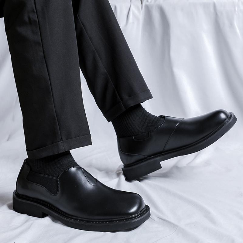 Fashion Black formal men's leather shoes Classic Gentleman Elegant Style Outdoor leisure business party Office and wedding shoes Ho