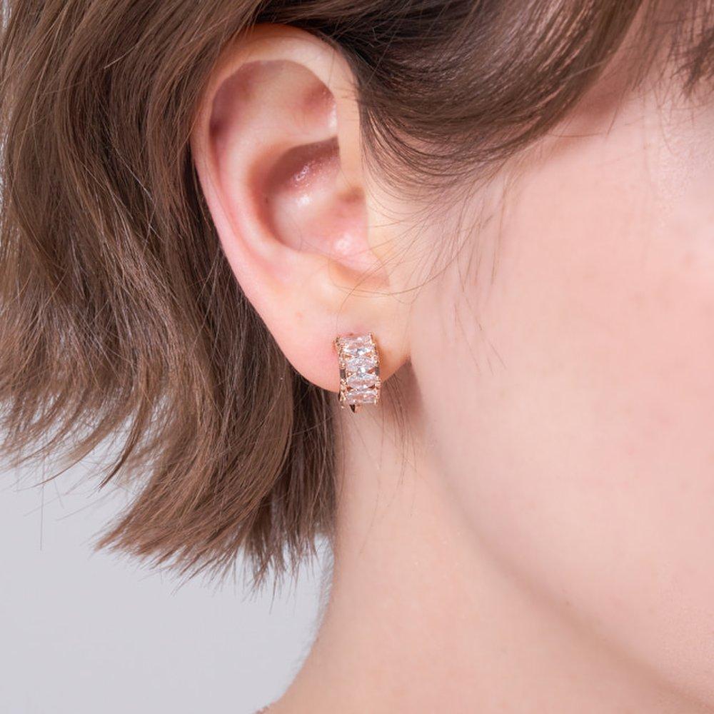 Half Bold Bangle Earrings Elspee502