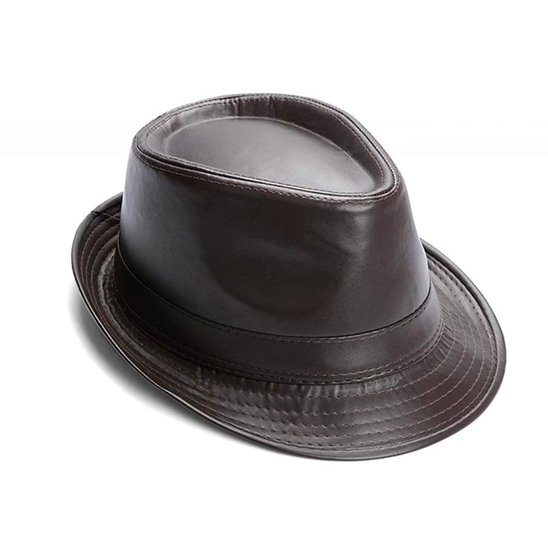 

Men s Retro PU Leather Fedora