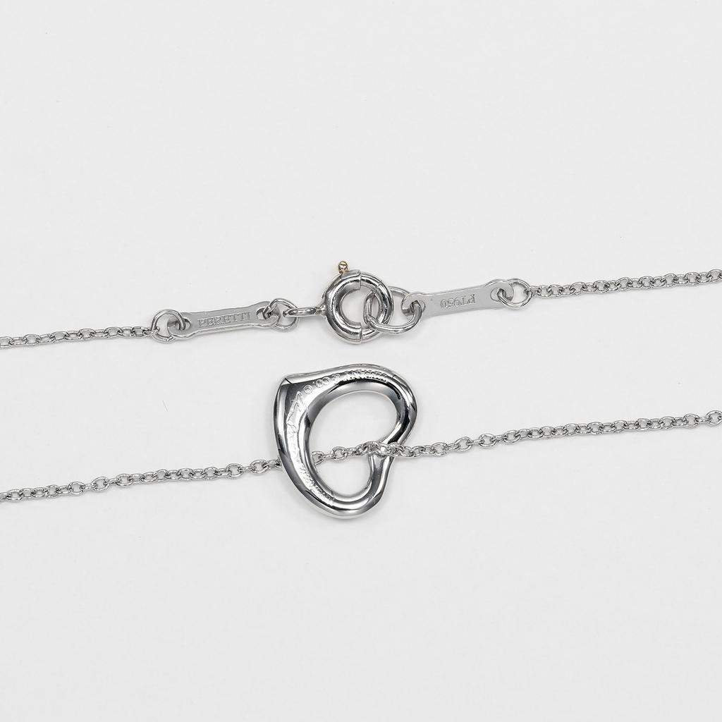 TIFFANY&Co. Open heart Necklace Pt950Platinum 3.7g Women Used