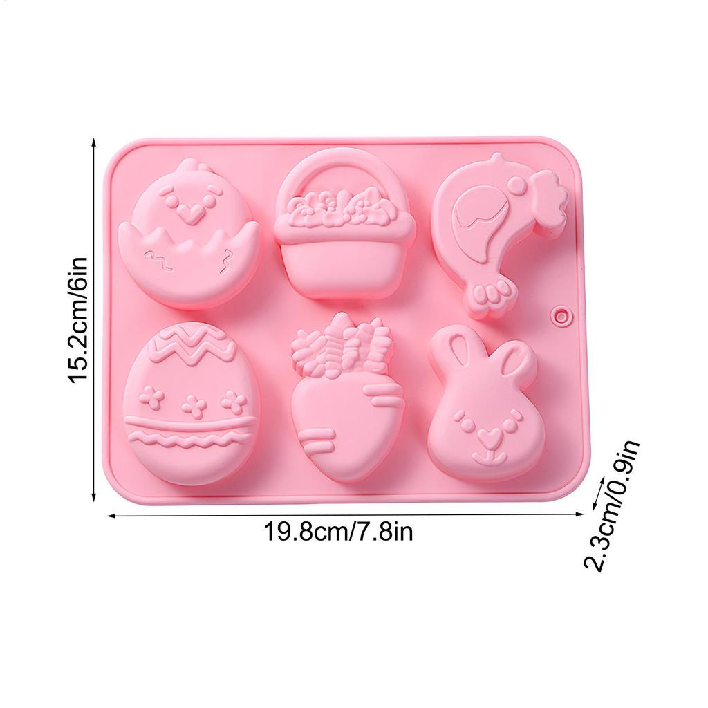3D Rabbit Silicone Mold Easy Release Handmade Crafts Casting Tool Easter Silicone Molds for Gummies Cupcake Fudge Candy Jelly