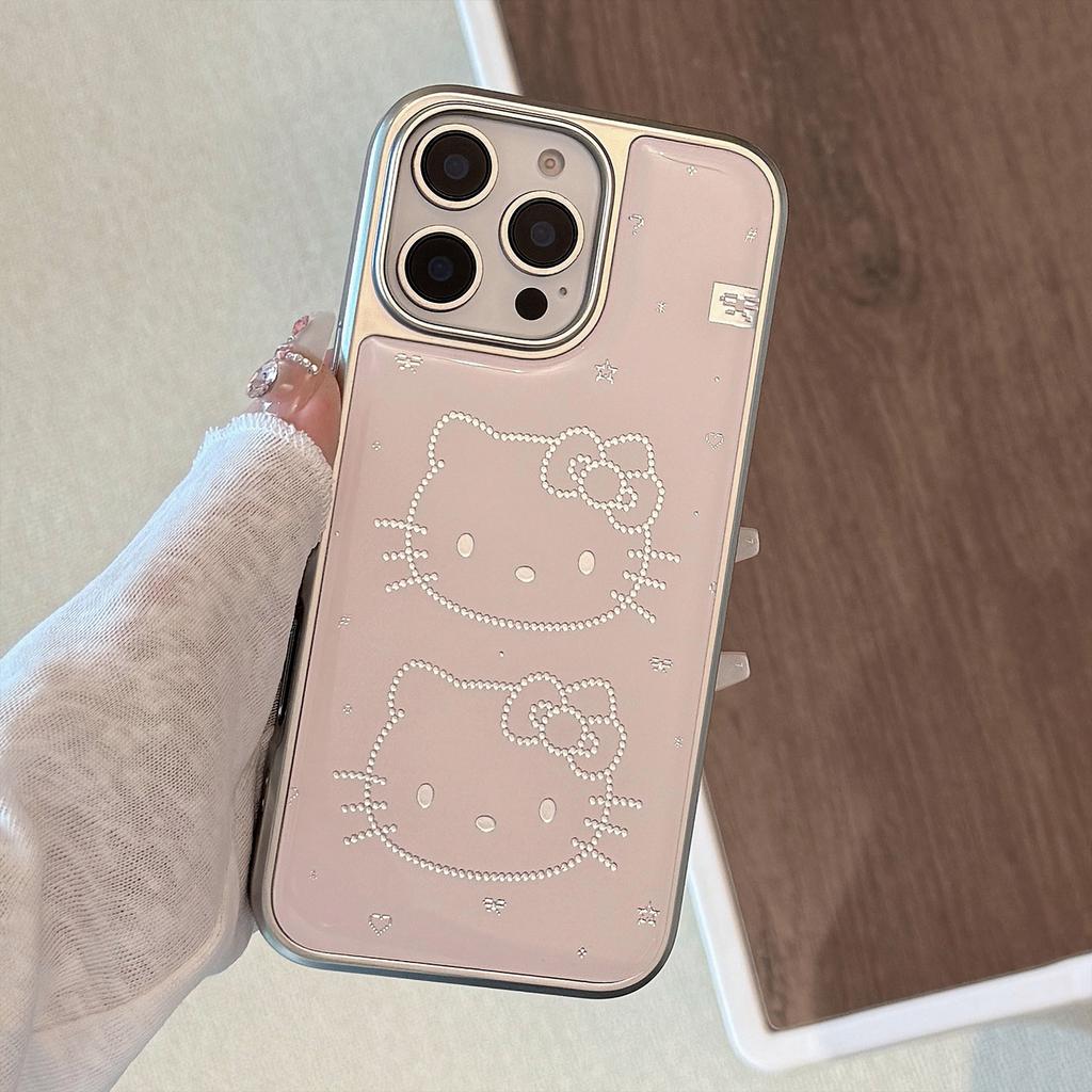 Gilded Epoxy Resin IPhone 16 Cute Cat Design, Suitable for Apple 15 Pro Max and 17 Models, Electroplated Huawei Mate Samsung