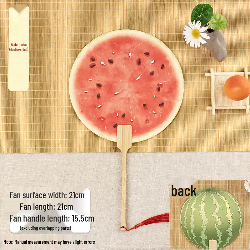 Креативные бумажные веера с ручной росписью фруктовых мотивов (5-Pack)