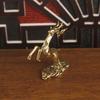 Retro Messing Springender Sikahirsch Kleine Statue Schreibtischornament Tierfiguren Heimdekorationen Handwerkszubehör