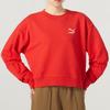 Puma Round Neck Printed Loose Pullover Long Sleeve Sweatshirt Women Sweatshirt Red 625251-11
