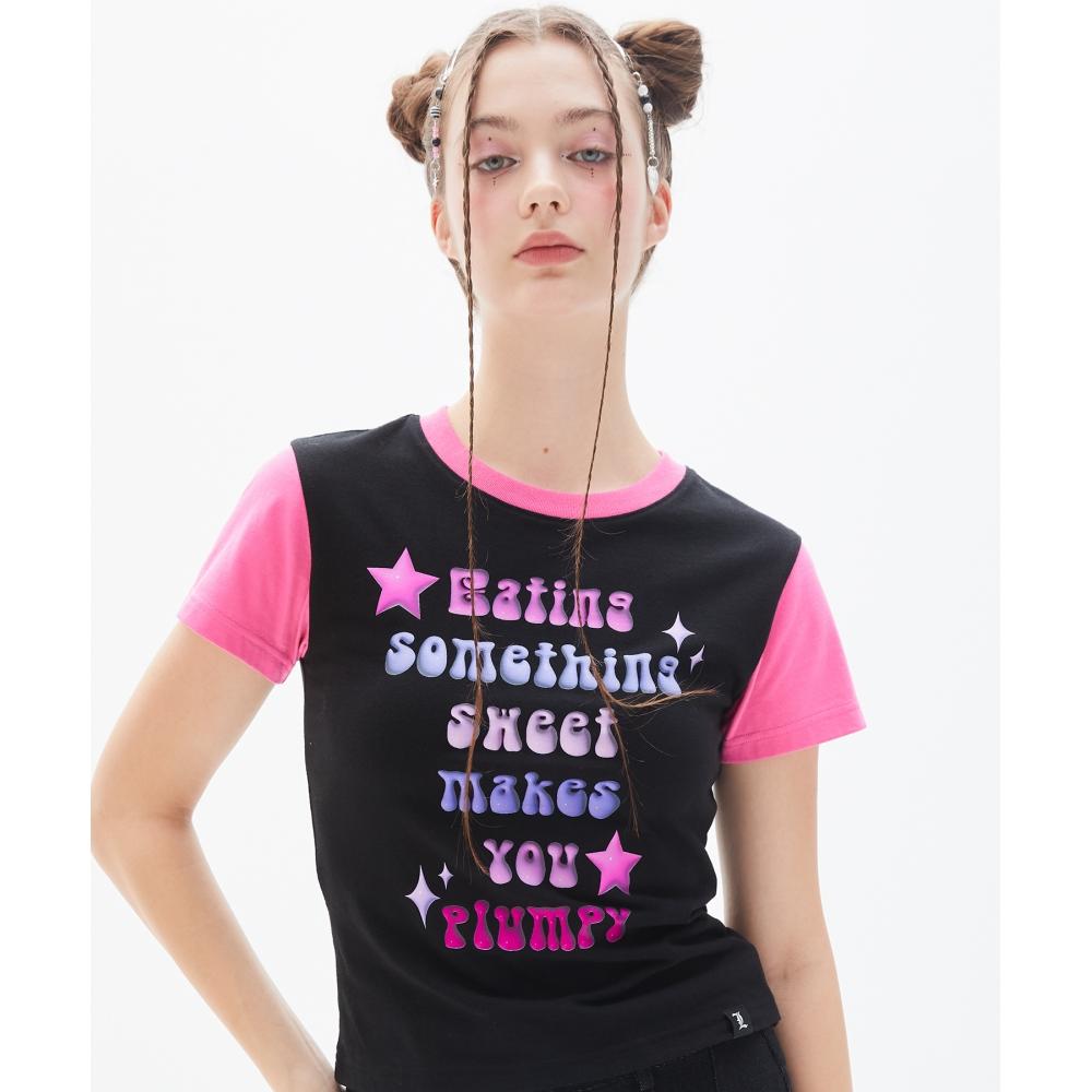 

ФУТБОЛКА LUV IS TRUE PY С ГРАФИЧЕСКИМ РЕГЛАНОМ ЧЕРНАЯ