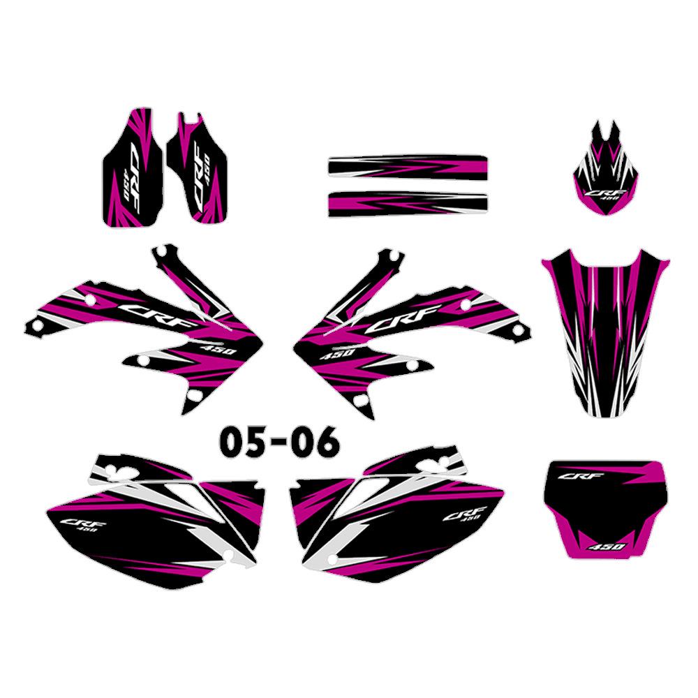 CRF450R 2005-2008 Terénní motocykl Kompletní sada samolepek