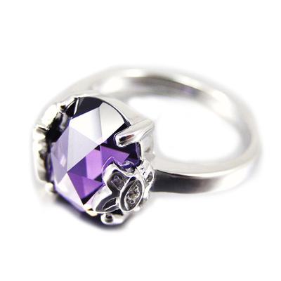 Purple 'Scarlett' Silver Ring