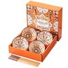 Retro Vintage Ceramic Dinnerware Set: Bowls, Plates, Dishes, Chopsticks In Gift Box - Sophisticated Small Souvenir.