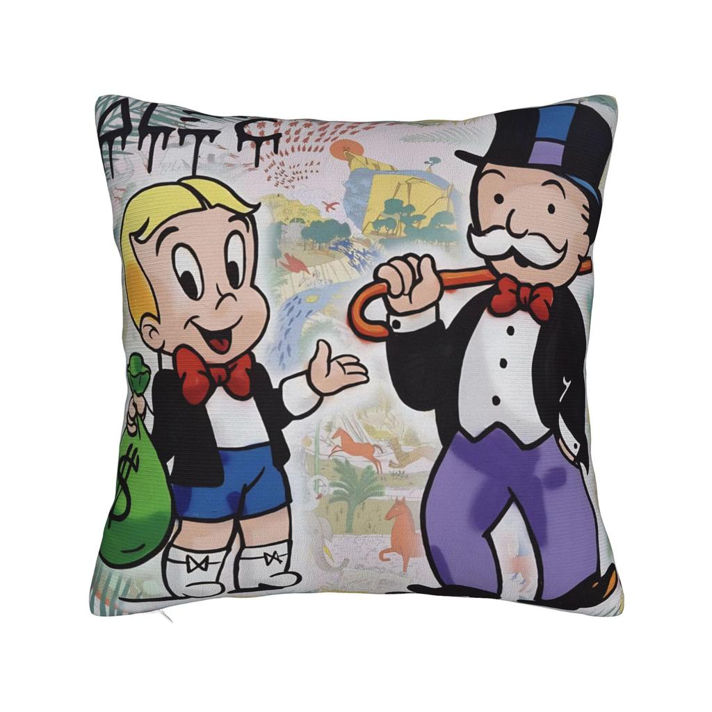 Alec Monopolys Pillow Cover Accessories Printed Cushion Cover Decor Throw Pillow Case Cover Home Multiple Sizes