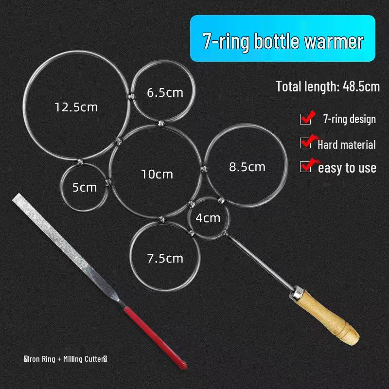 Double-Headed Soju Bottle Ring Cutter & Hot Wine Bottle Vase Tool