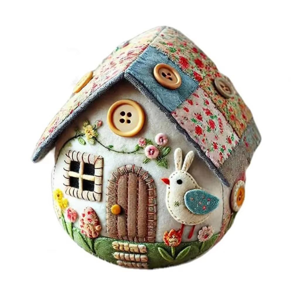 

Felt Material Embroidered Felt Kit Egg House Easter Egg Decor Patchwork Felt Egg Kit Basket Filler D