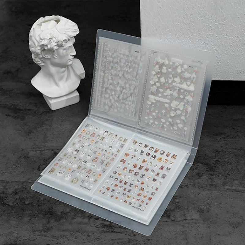 Autocolante pentru unghii Carte de depozitare Album goale Decalcomanii de colectare Organizator Suport Display Notebook Instrumente pentru manichiura